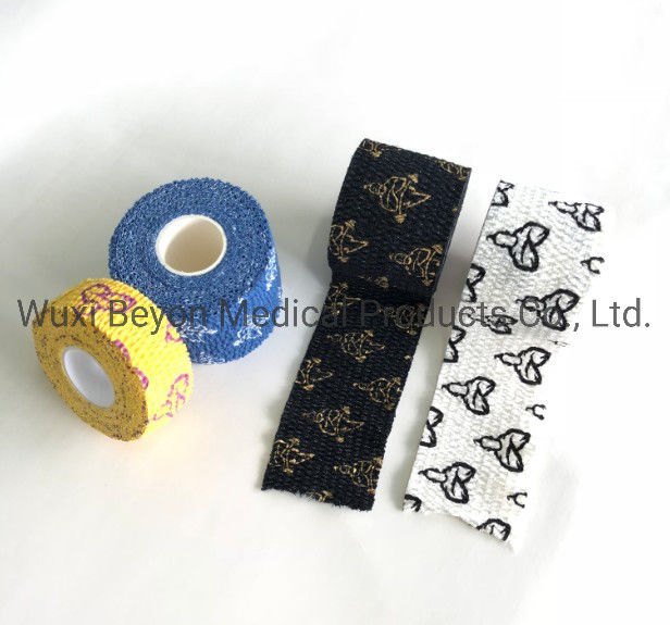 Wrape Cotton Cohesive Bandage Elastic Self Adherent Sock Boots Cohesive Tape