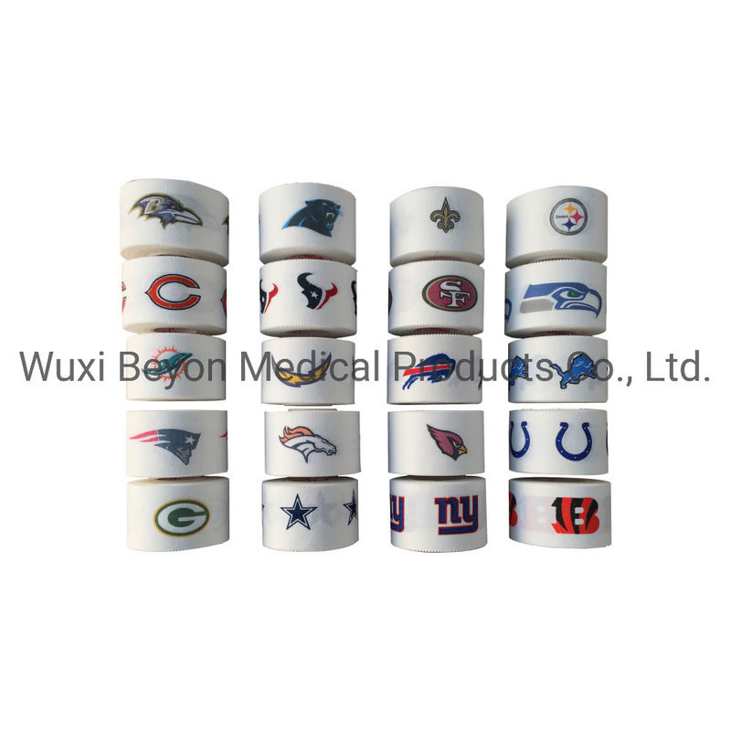Athletic Sports Cotton Adhesive Tape Custom Design OEM Logo Prints Joints Muscle Protection