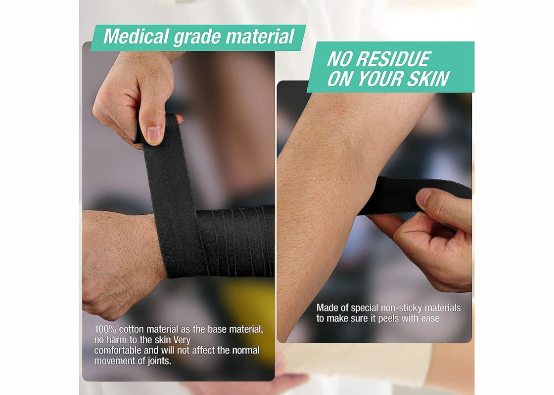 Joints Mucles Protection Easy Tear Custom Printed Athletic Tape Private Logo Custom Pattern