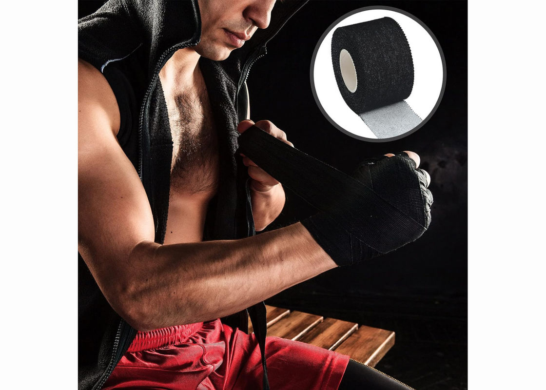 Black Printed Sports Tape Soccer Rugby Shoulder Cotton Zinc Oxide Athletic Sports Tape