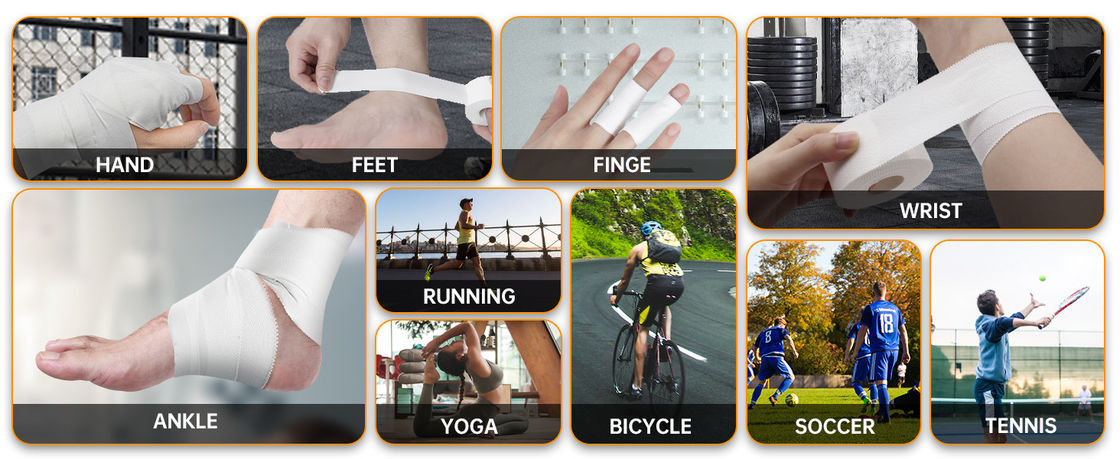 Zinc Oxide Printed Sports Tape Patterned Athletic Adhesive Sports Training Wrap